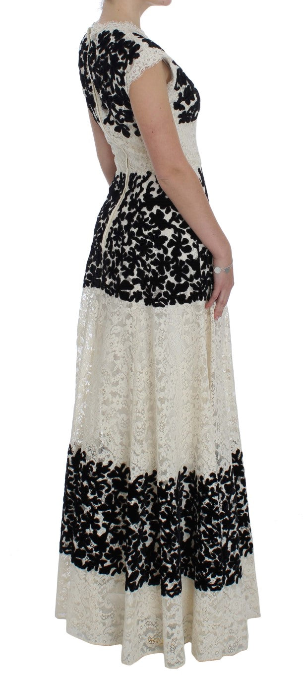 Dolce & Gabbana Floral Lace Ricamo Long Ball Maxi Dress, IT36 | XXS Dolce & Gabbana Floral Lace Ricamo Long Ball Maxi Dress, IT36 | XXS