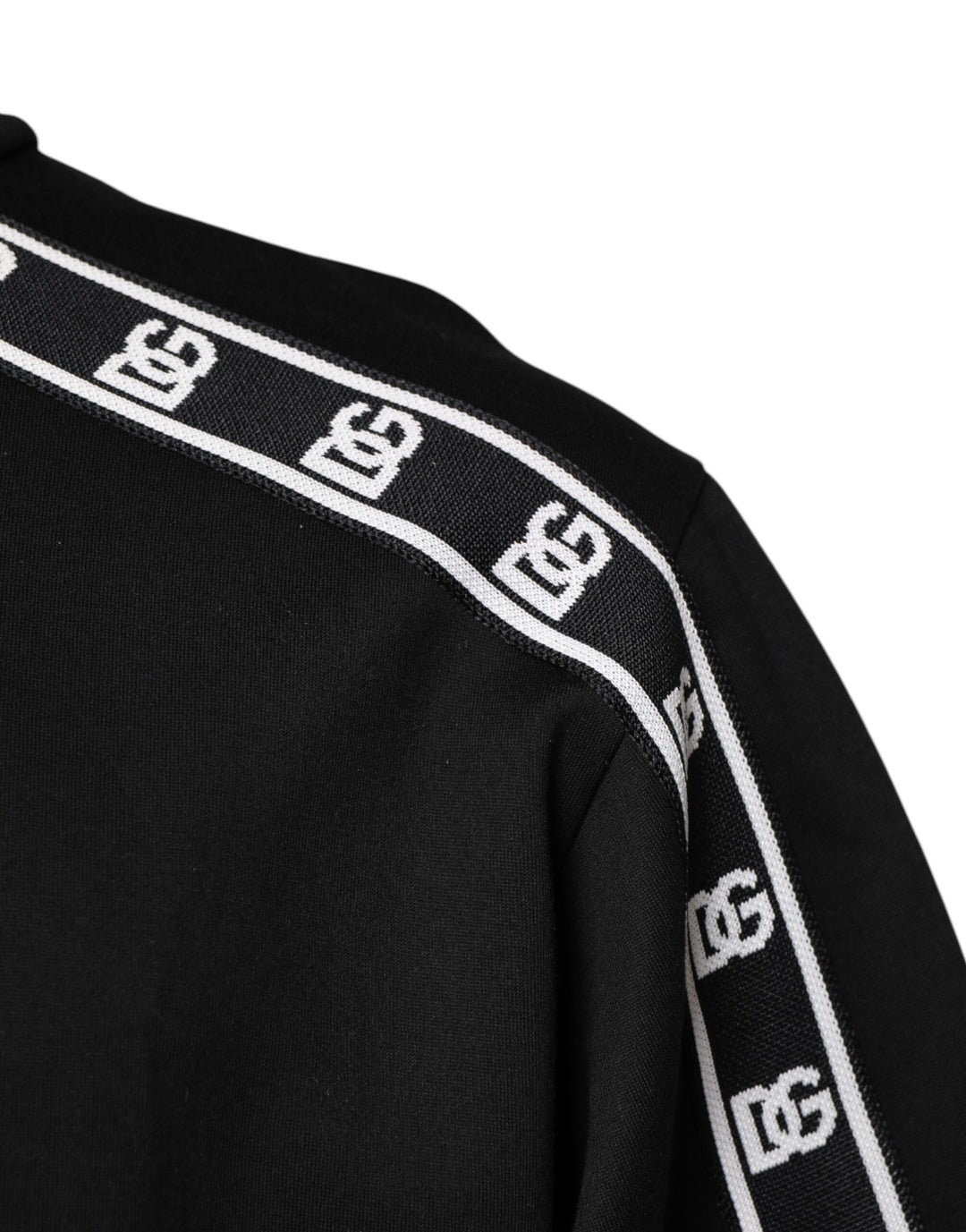 Dolce &amp; Gabbana Sample Sale Dolce &amp; Gabbana Black Cotton DG Print Turtleneck T-shirt - | Designer outlet
