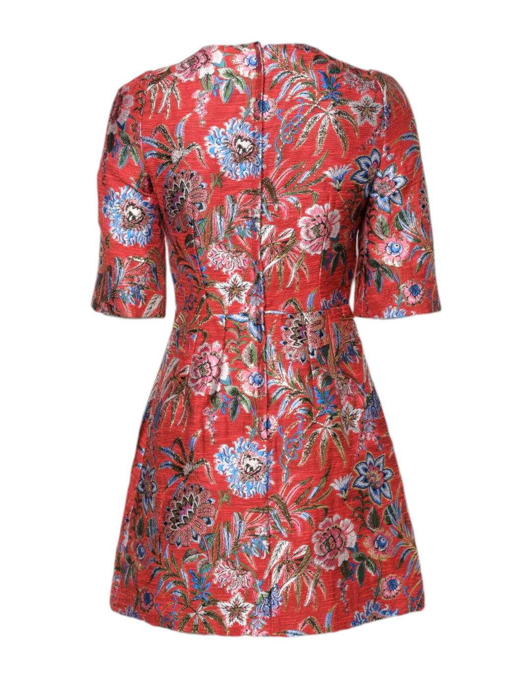 Dolce &amp; Gabbana Sample Sale Dolce &amp; Gabbana Red Floral Jacquard A-line Mini Dress - | Designer outlet