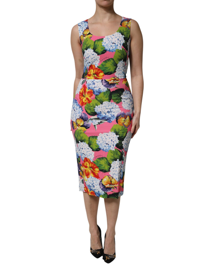 Dolce &amp; Gabbana Sample Sale Dolce &amp; Gabbana Multicolor Floral Sleeveless Sheath Dress - | Designer outlet