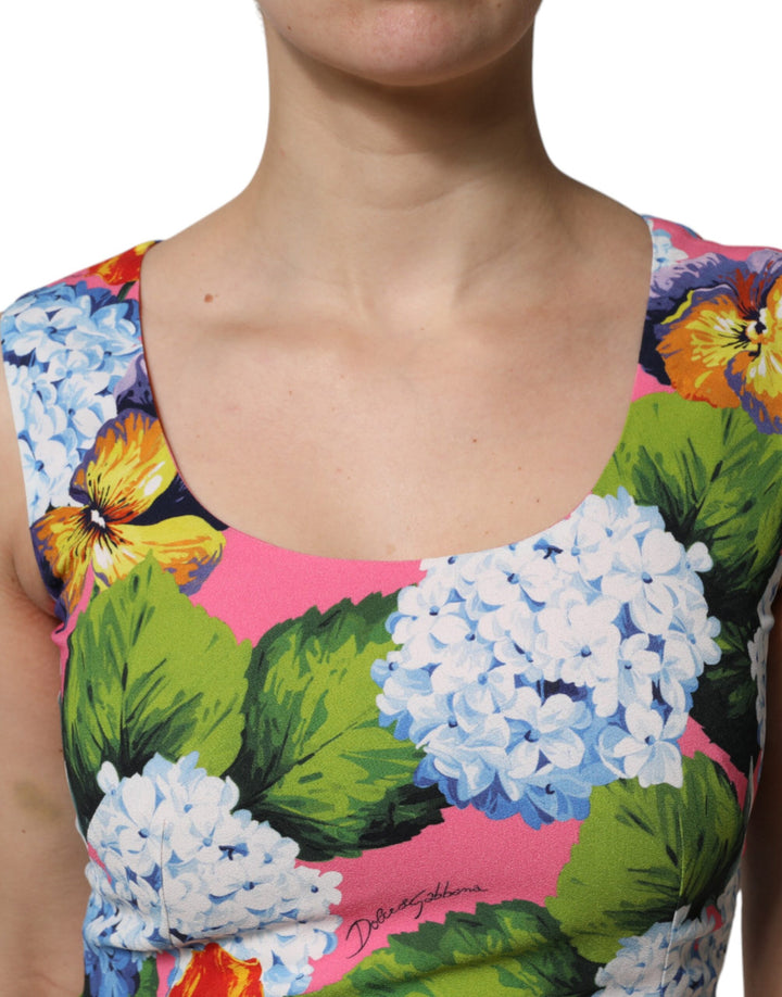 Dolce &amp; Gabbana Sample Sale Dolce &amp; Gabbana Multicolor Floral Sleeveless Sheath Dress - | Designer outlet
