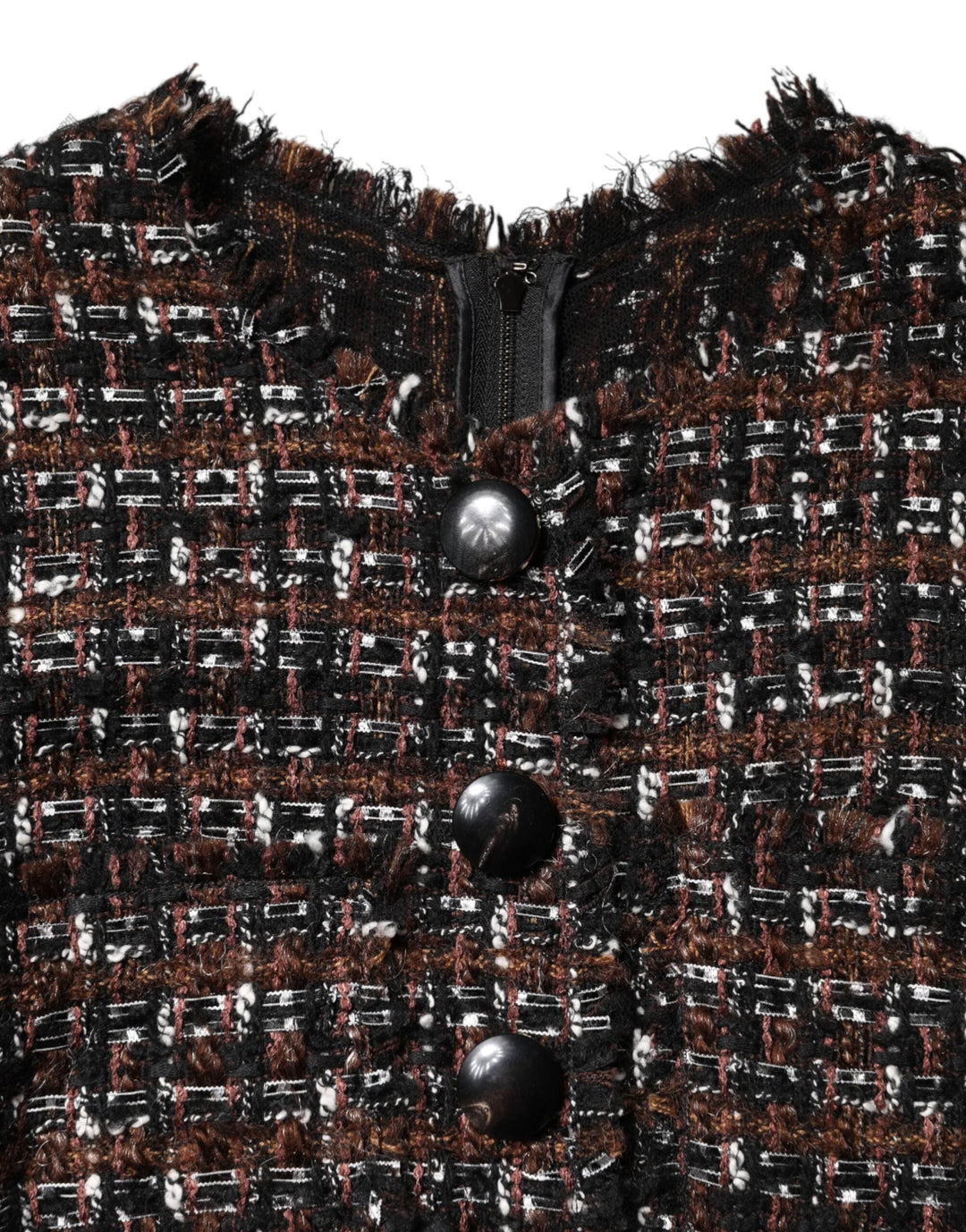 brown tweed mini dress Savile Tweed Houndstooth Mini Dress – VICI main image 0