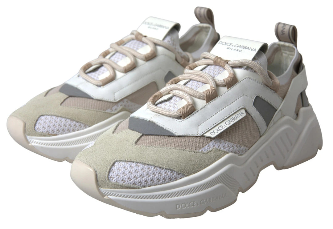Dolce &amp; Gabbana Sample Sale Dolce &amp; Gabbana Sneakers White Beige Leather Sport DAYMASTER Shoes - | Designer outlet