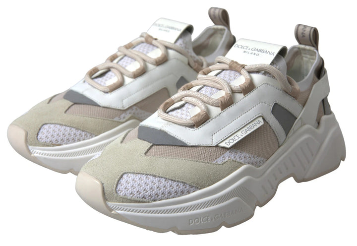 Dolce &amp; Gabbana Sample Sale Dolce &amp; Gabbana Sneakers White Beige Leather Sport DAYMASTER Shoes - | Designer outlet