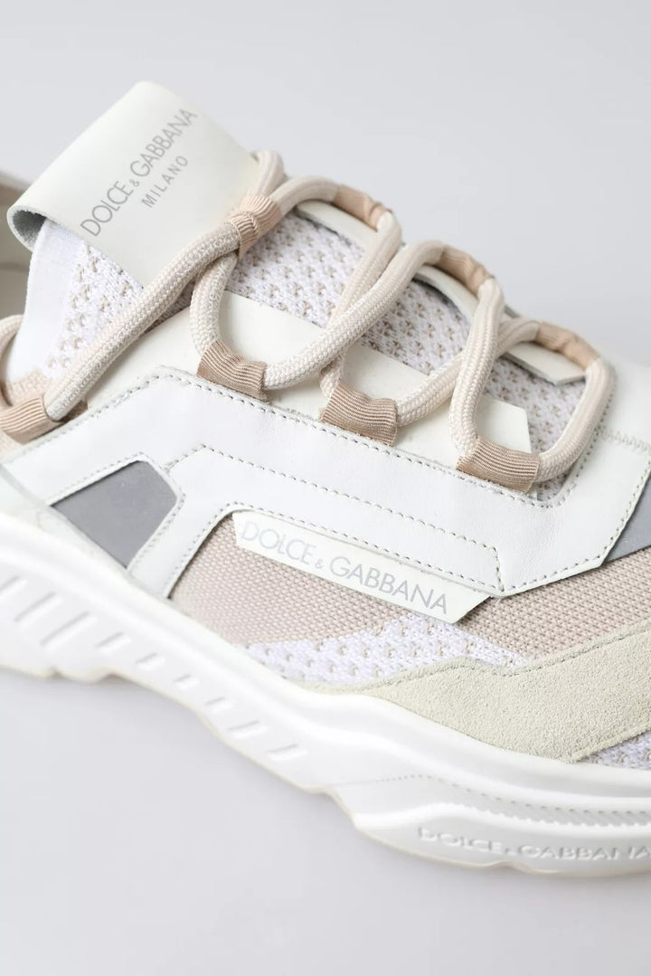 Dolce &amp; Gabbana Sample Sale Dolce &amp; Gabbana Sneakers White Beige Leather Sport DAYMASTER Shoes - | Designer outlet