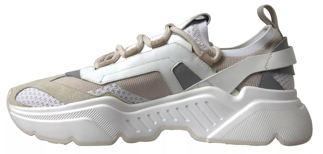 Dolce &amp; Gabbana Sample Sale Dolce &amp; Gabbana Sneakers White Beige Leather Sport DAYMASTER Shoes - | Designer outlet