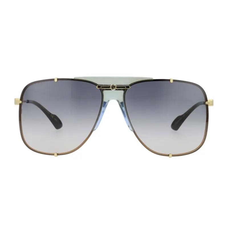 Gucci Sunglasses Aviator Full Rim, Gold Frame and Grey Gradient Lens