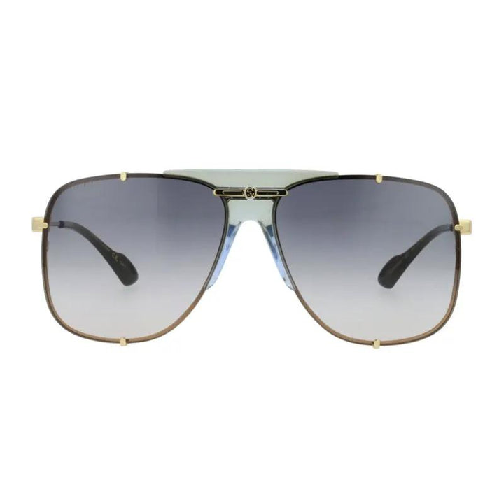 Gucci Sunglasses Aviator Full Rim, Gold Frame and Grey Gradient Lens