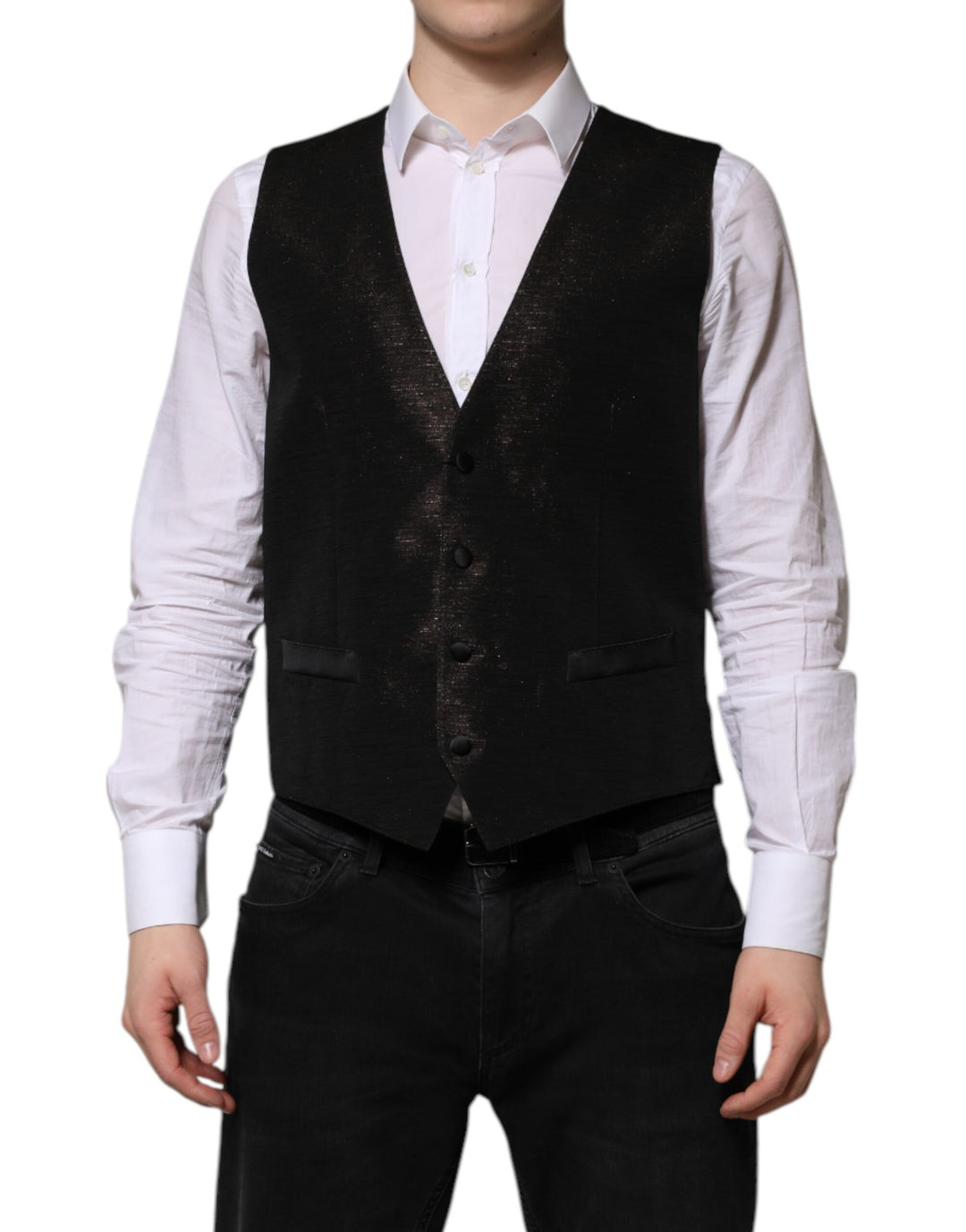 Dolce &amp; Gabbana Sample Sale Dolce &amp; Gabbana Dark Brown Dress Formal Men Waistcoat Vest - | Designer outlet