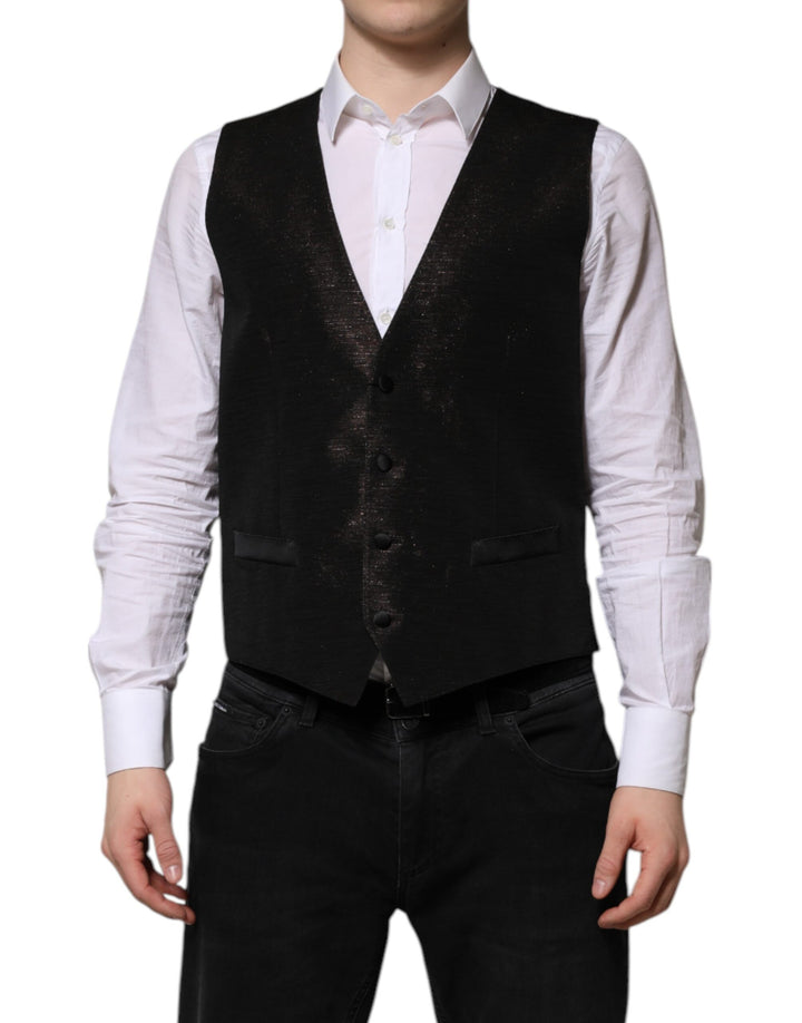Dolce &amp; Gabbana Sample Sale Dolce &amp; Gabbana Dark Brown Dress Formal Men Waistcoat Vest - | Designer outlet