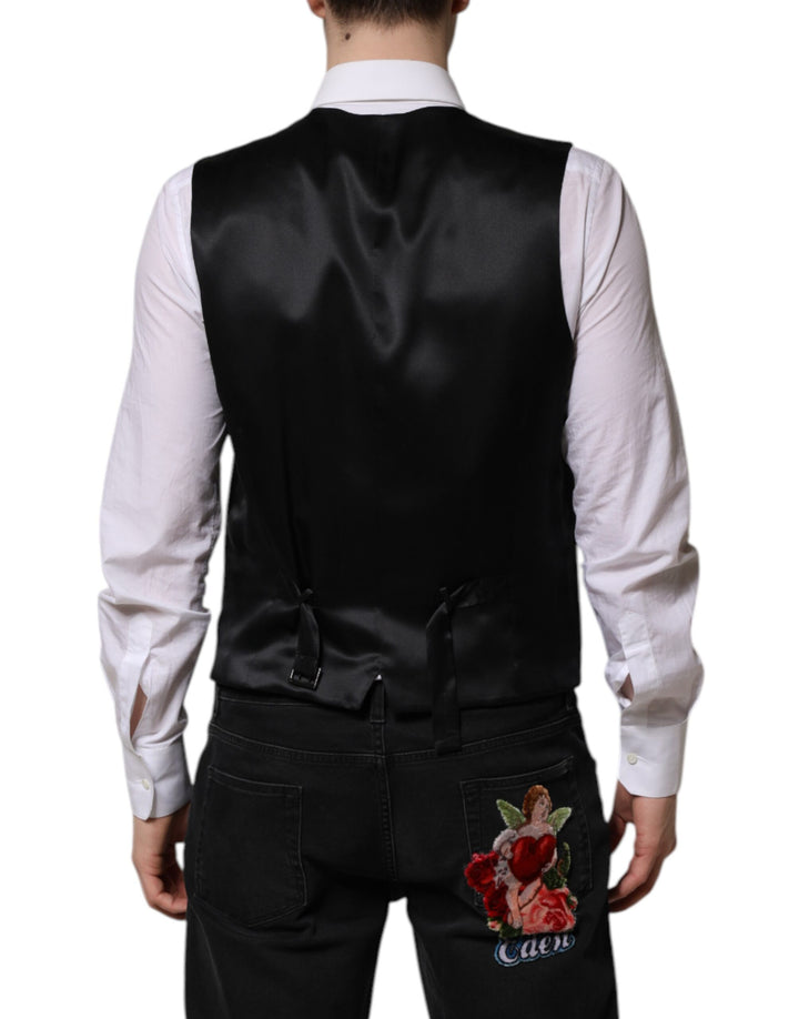 Dolce &amp; Gabbana Sample Sale Dolce &amp; Gabbana Dark Brown Dress Formal Men Waistcoat Vest - | Designer outlet
