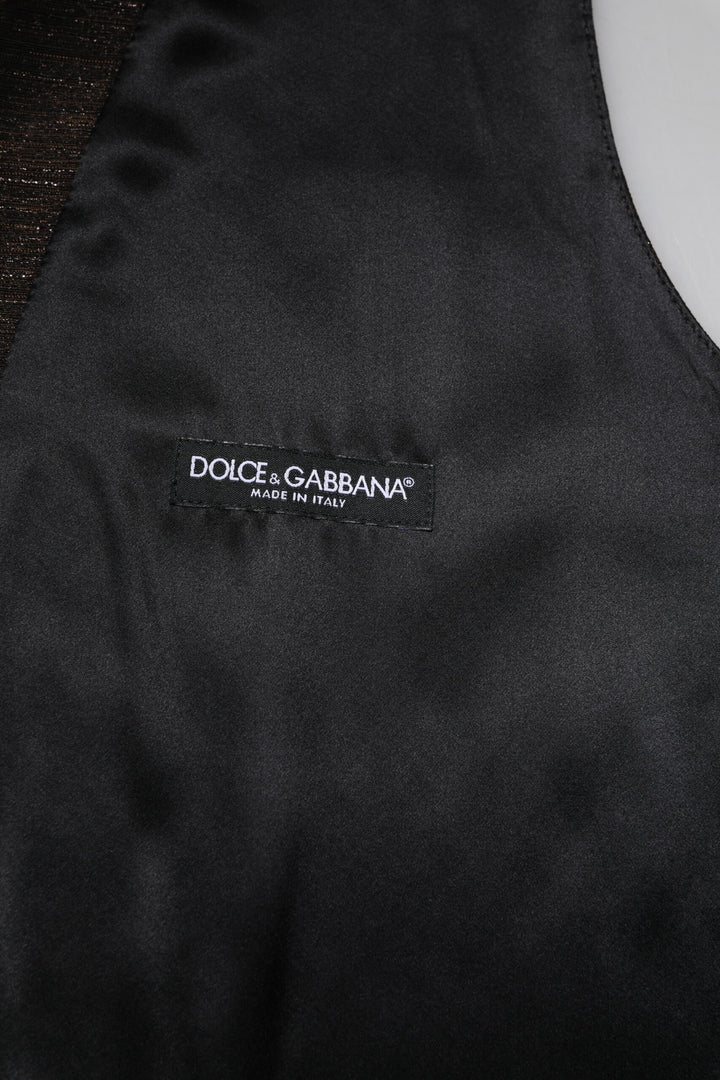 Dolce &amp; Gabbana Sample Sale Dolce &amp; Gabbana Dark Brown Dress Formal Men Waistcoat Vest - | Designer outlet