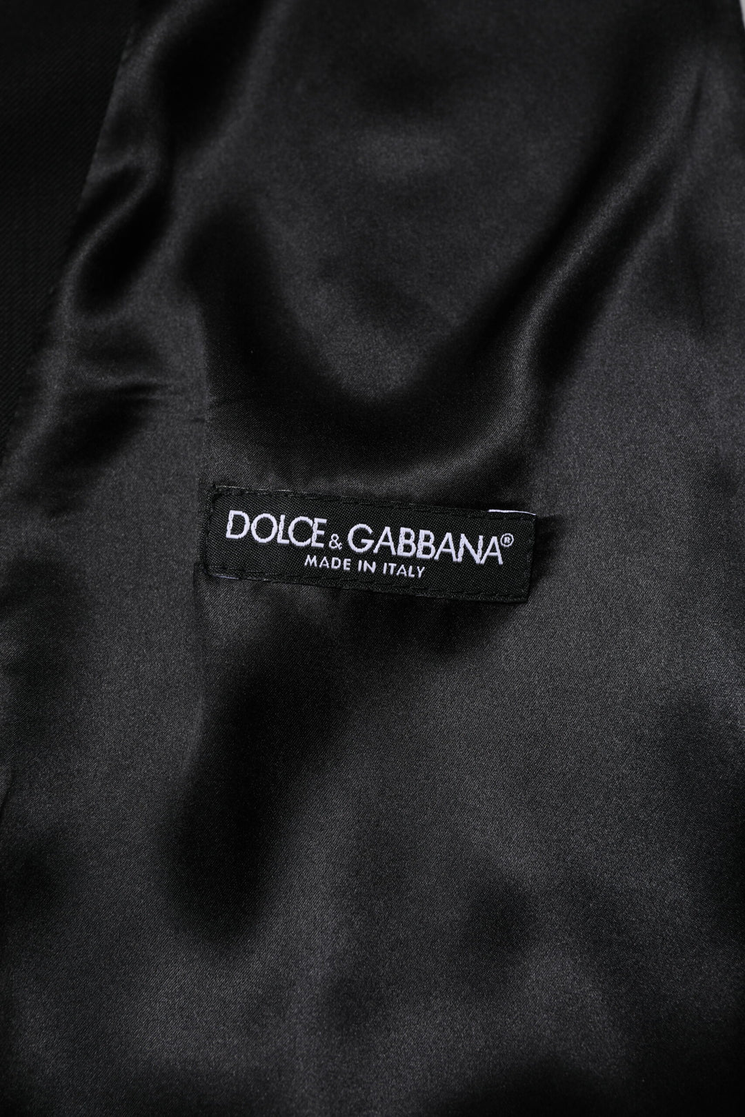 Dolce &amp; Gabbana Sample Sale Dolce &amp; Gabbana Black Wool Dress Formal Men Waistcoat Vest - | Designer outlet