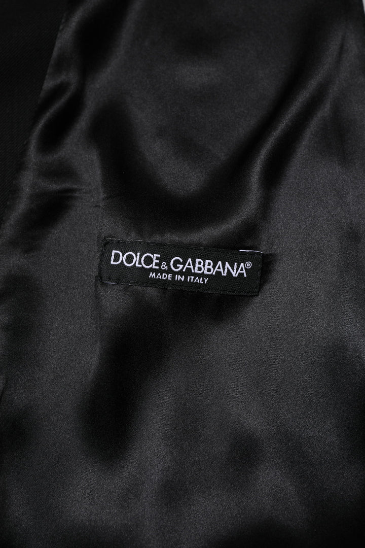 Dolce &amp; Gabbana Sample Sale Dolce &amp; Gabbana Black Wool Dress Formal Men Waistcoat Vest - | Designer outlet