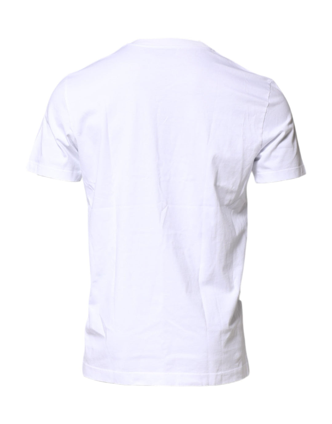 Dolce &amp; Gabbana Sample Sale Dolce &amp; Gabbana White Cotton Logo Patch Crew Neck T-shirt - | Designer outlet