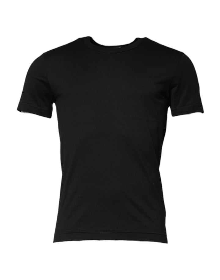 Dolce &amp; Gabbana Sample Sale Dolce &amp; Gabbana Black Cotton Short Sleeves Round Neck T-shirt - | Designer outlet