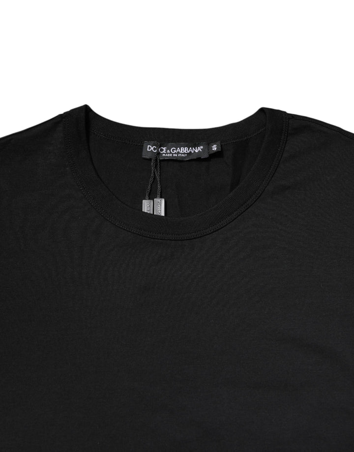 Dolce &amp; Gabbana Sample Sale Dolce &amp; Gabbana Black Cotton Short Sleeves Round Neck T-shirt - | Designer outlet
