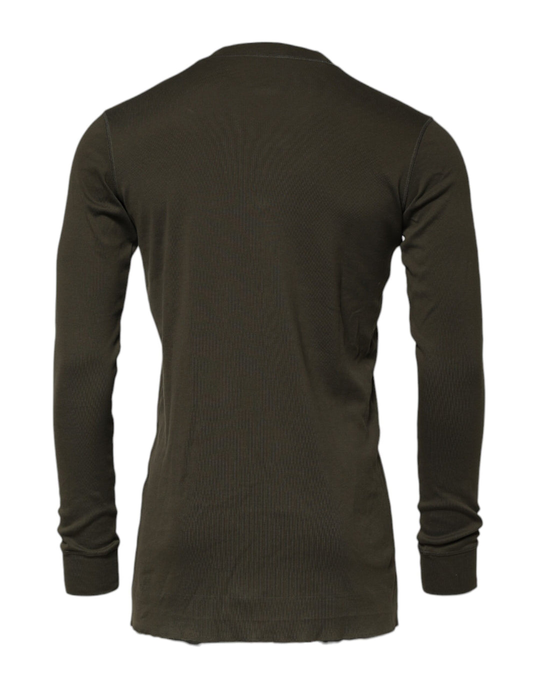 Dolce &amp; Gabbana Sample Sale Dolce &amp; Gabbana Dark Green Long Sleeves Crew Neck T-shirt - | Designer outlet