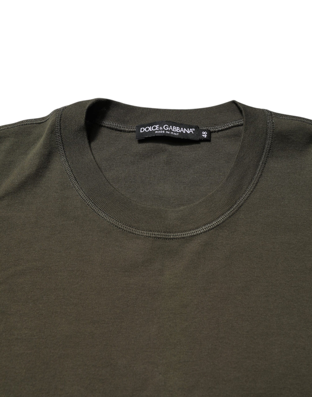 Dolce &amp; Gabbana Sample Sale Dolce &amp; Gabbana Dark Green Long Sleeves Crew Neck T-shirt - | Designer outlet