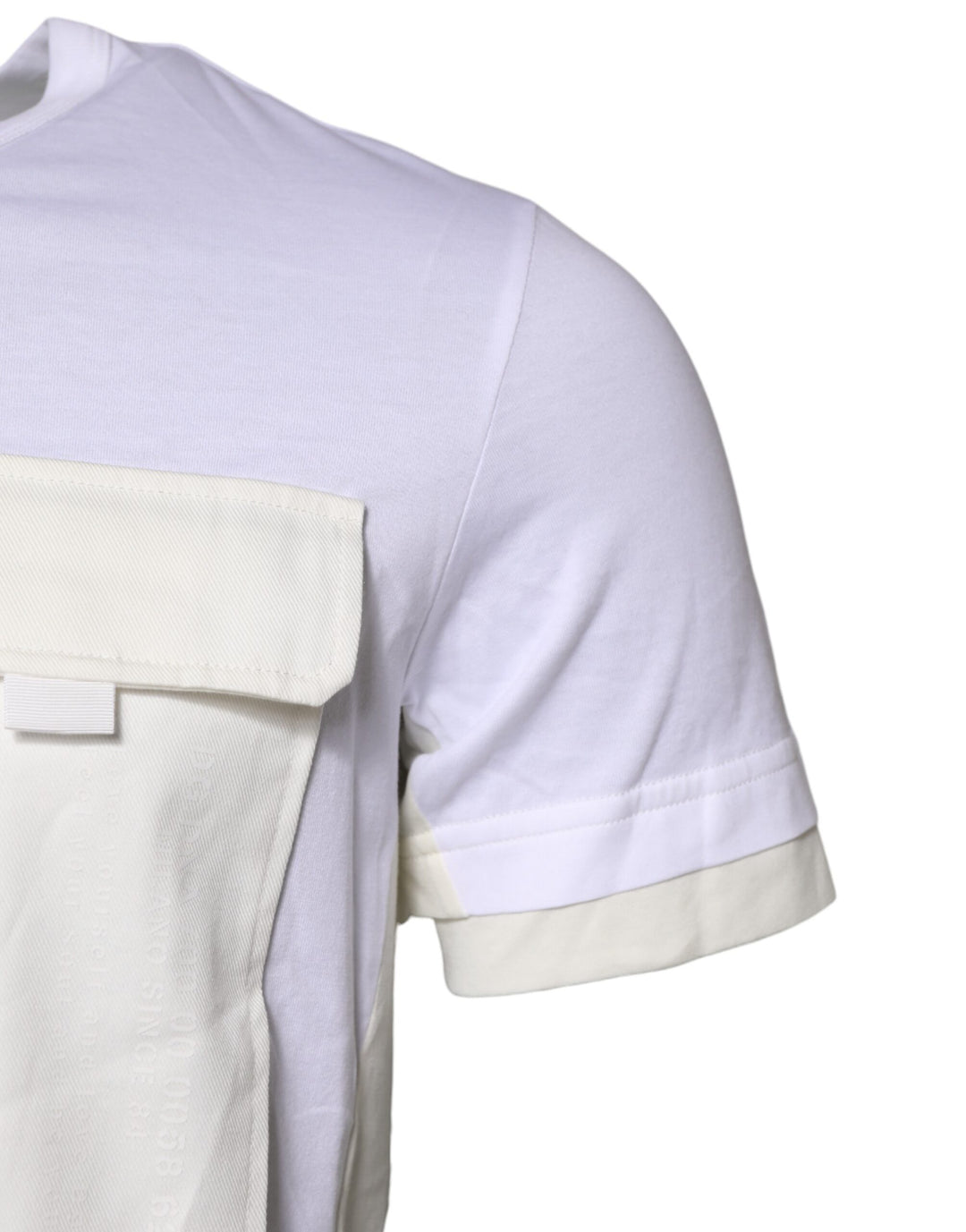 Dolce &amp; Gabbana Sample Sale Dolce &amp; Gabbana White Cotton Pocket Short Sleeves T-shirt - | Designer outlet
