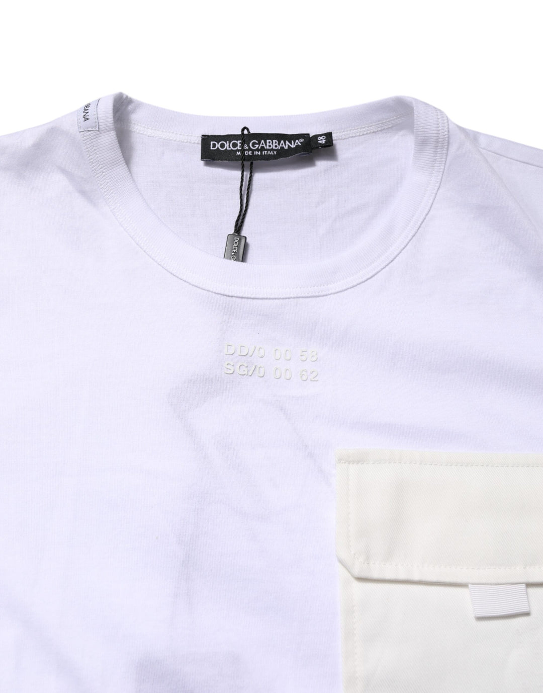 Dolce &amp; Gabbana Sample Sale Dolce &amp; Gabbana White Cotton Pocket Short Sleeves T-shirt - | Designer outlet
