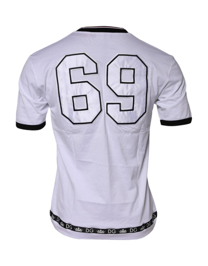 Dolce &amp; Gabbana Sample Sale Dolce &amp; Gabbana White Cotton Crown King Embroidery T-shirt - | Designer outlet