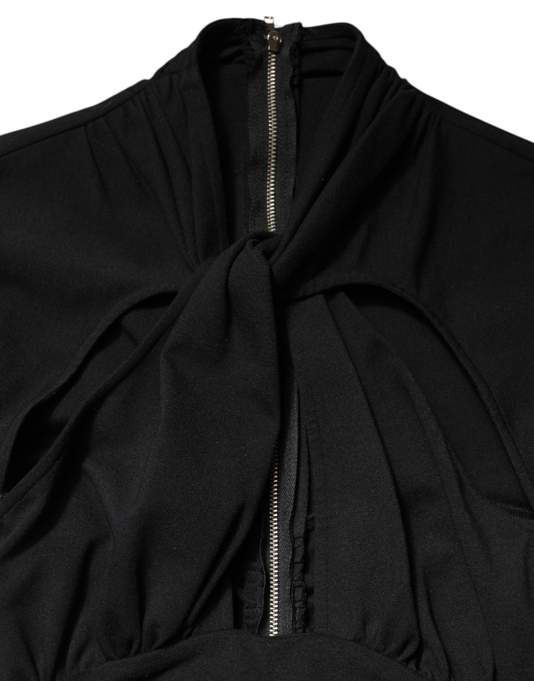 Dolce &amp; Gabbana Sample Sale Dolce &amp; Gabbana Black Long Sleeves Sheath Midi Dress - | Designer outlet