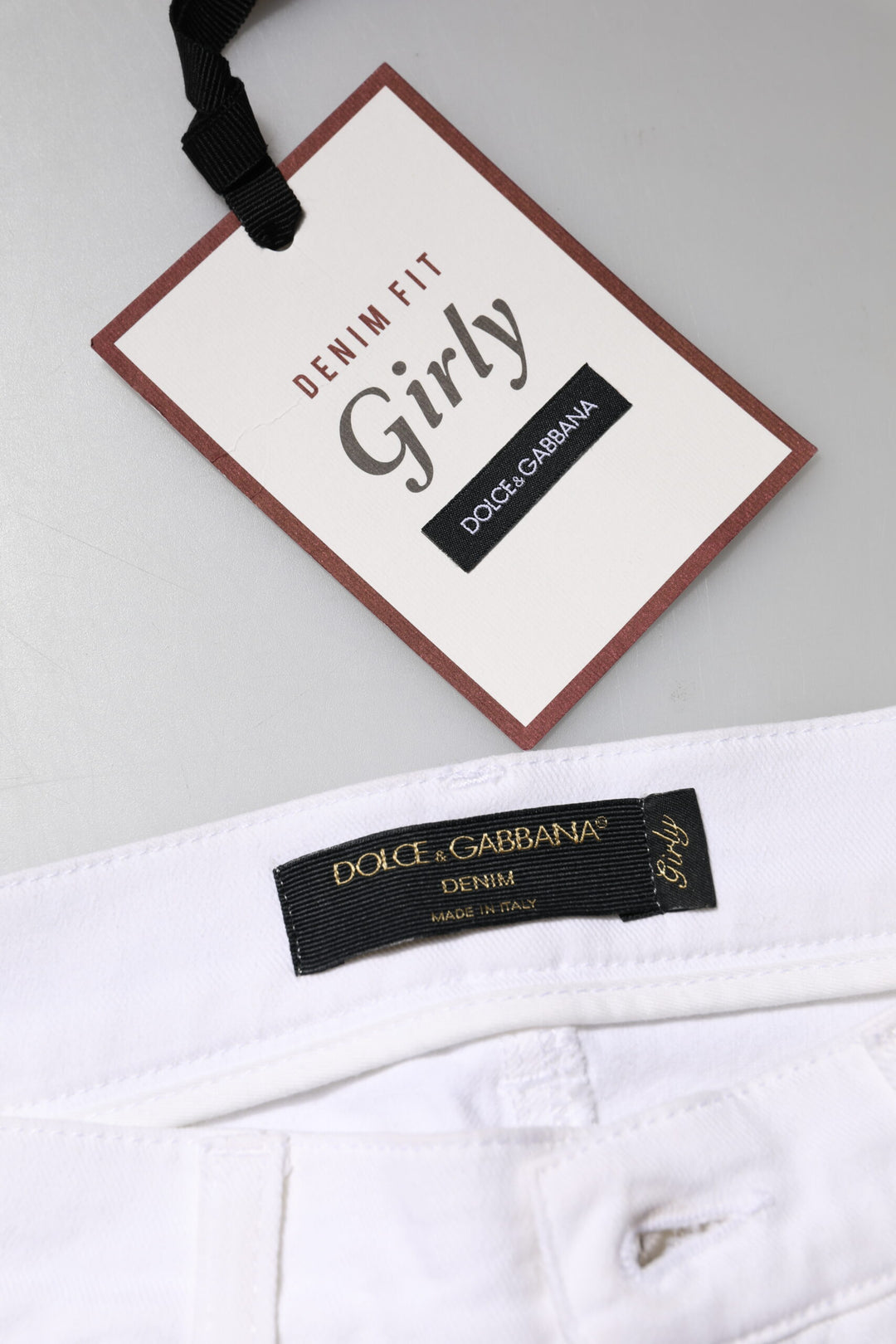 Dolce &amp; Gabbana Sample Sale Dolce &amp; Gabbana White Floral Sequined GIRLY Denim Jeans - | Designer outlet