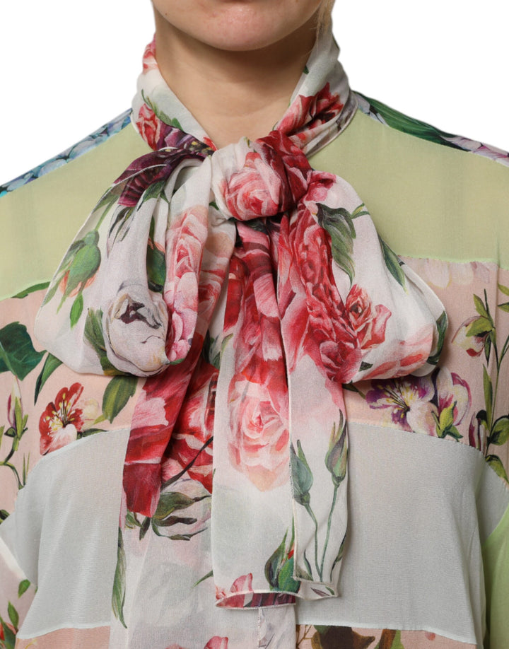 Dolce &amp; Gabbana Sample Sale Dolce &amp; Gabbana Multicolor Floral Patchwork Long Sleeves Top - | Designer outlet