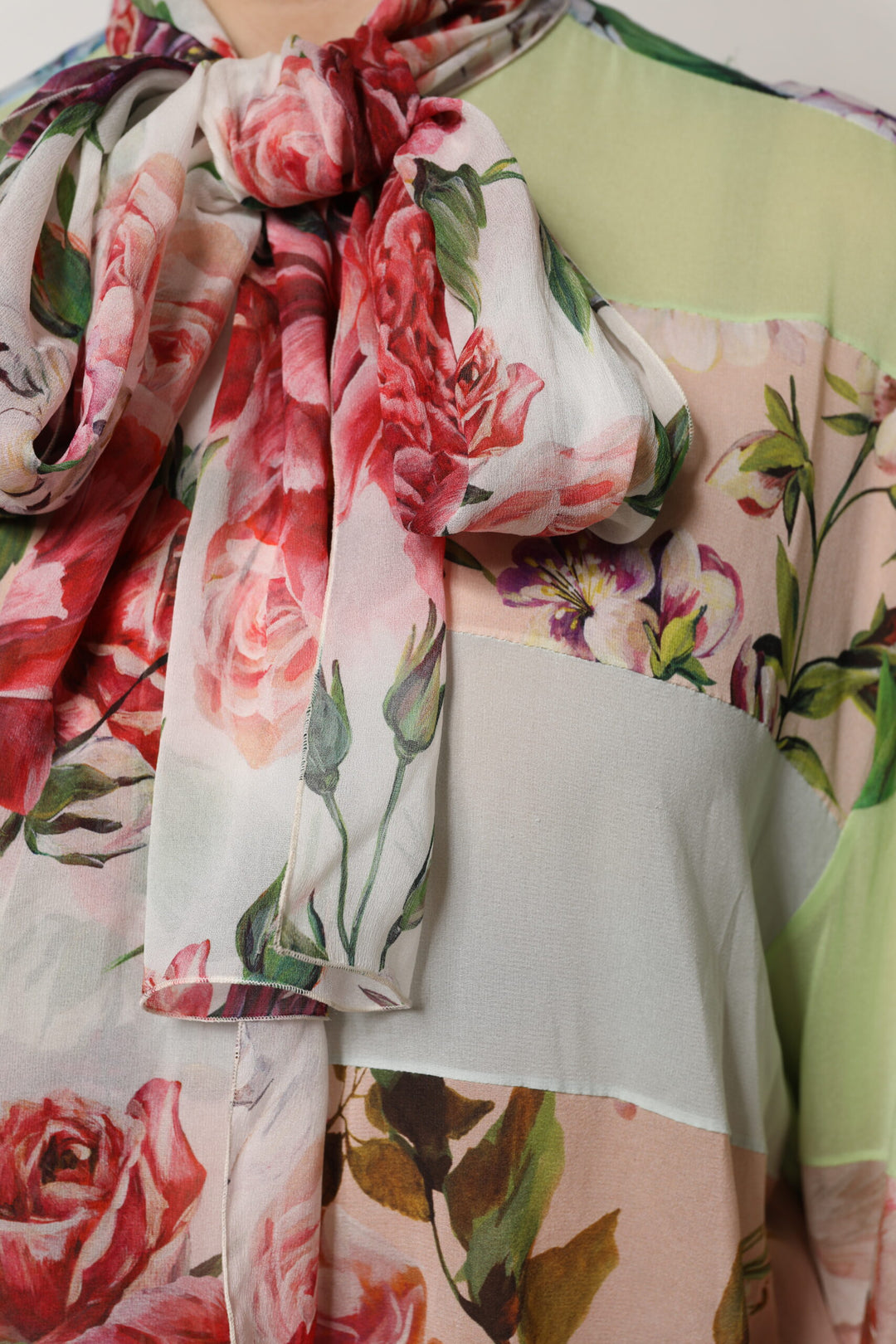 Dolce &amp; Gabbana Sample Sale Dolce &amp; Gabbana Multicolor Floral Patchwork Long Sleeves Top - | Designer outlet