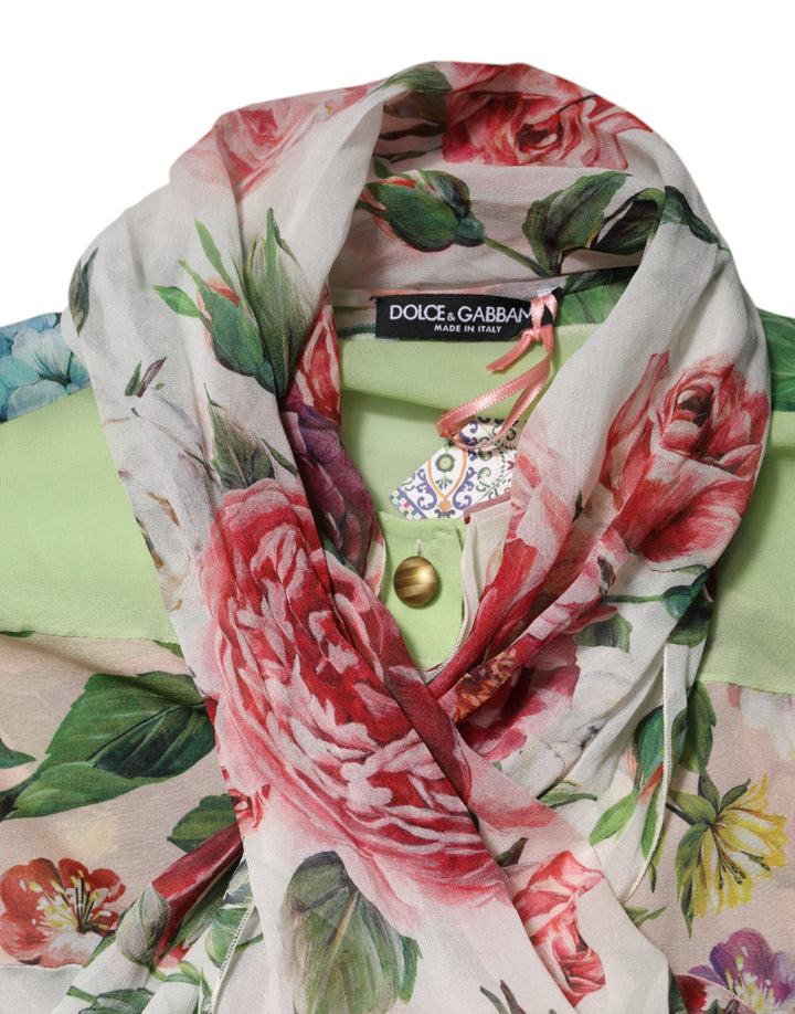 Dolce &amp; Gabbana Sample Sale Dolce &amp; Gabbana Multicolor Floral Patchwork Long Sleeves Top - | Designer outlet