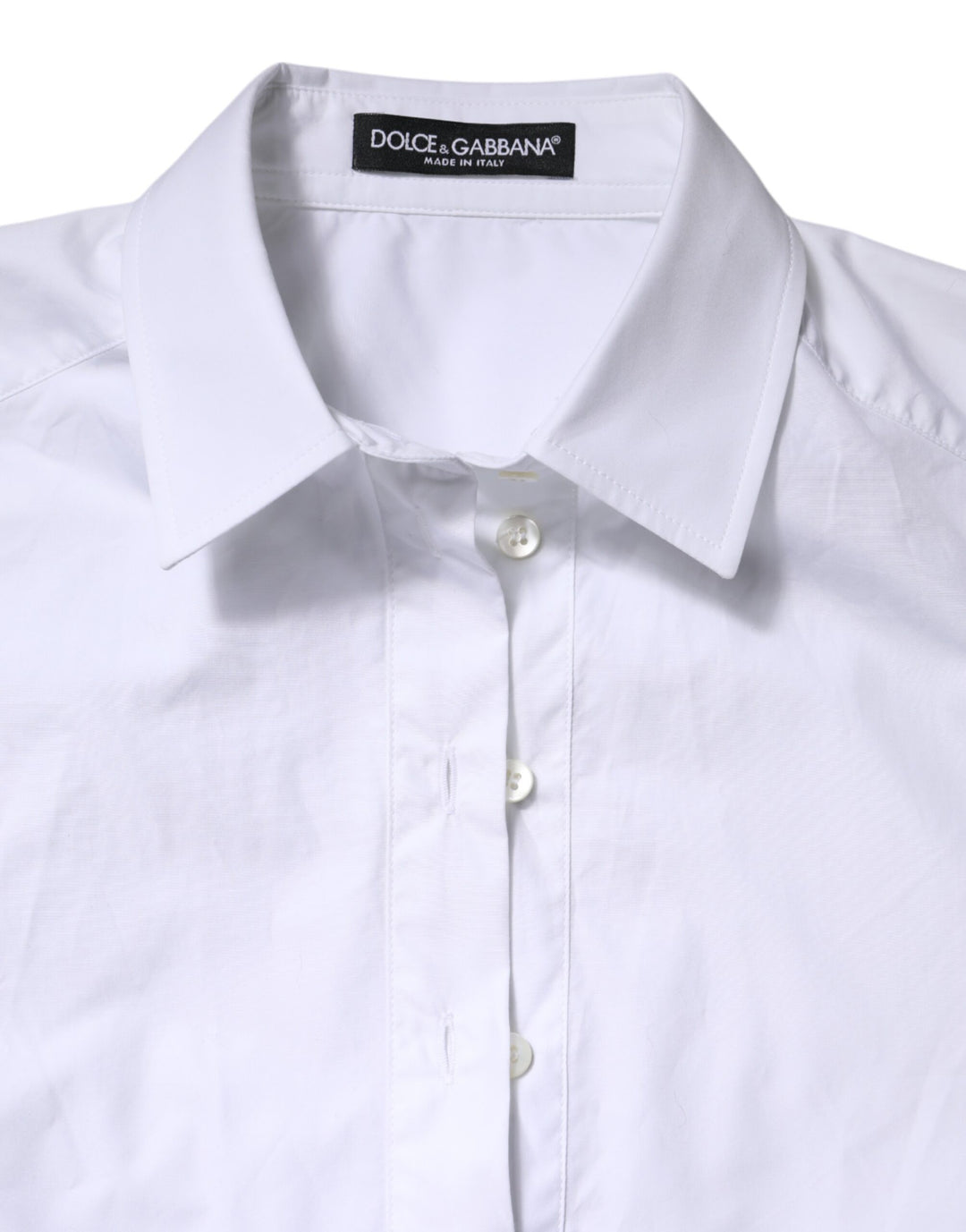 Dolce &amp; Gabbana Sample Sale Dolce &amp; Gabbana White Cotton Short Sleeves Collared Polo Top - | Designer outlet