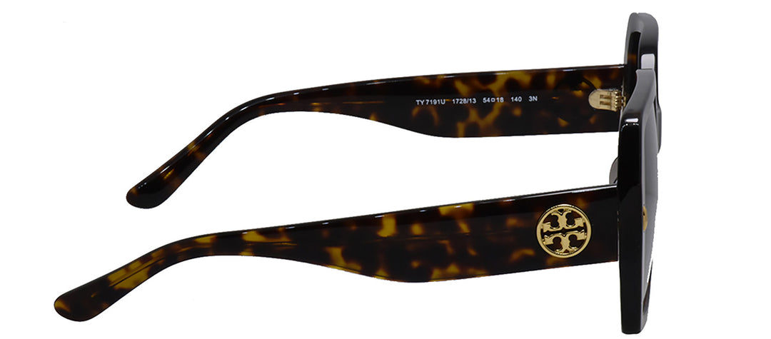 Tory Burch TY 7191U 172813 Square Plastic Tortoise Sunglasses with Brown Gradient Lens