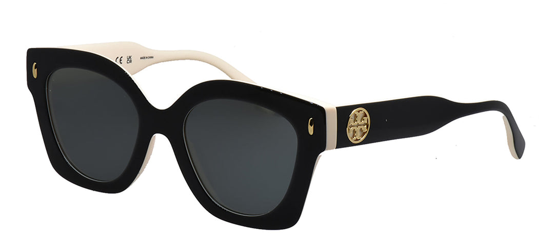 Tory Burch TY 7201U 198887 Irregular Plastic Black Sunglasses with Grey Lens