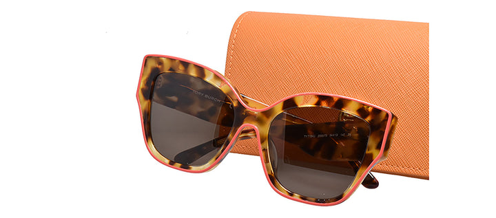 Tory Burch TY 7184U 200073 Butterfly Plastic Tortoise Sunglasses with Brown Lens