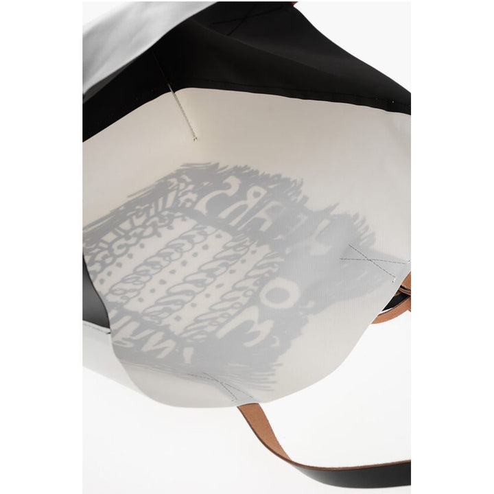 Marni Black And White Plastic Tote Bag
