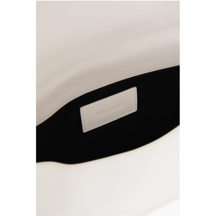 Zadig & Voltaire White Calfskin Clutch Bag