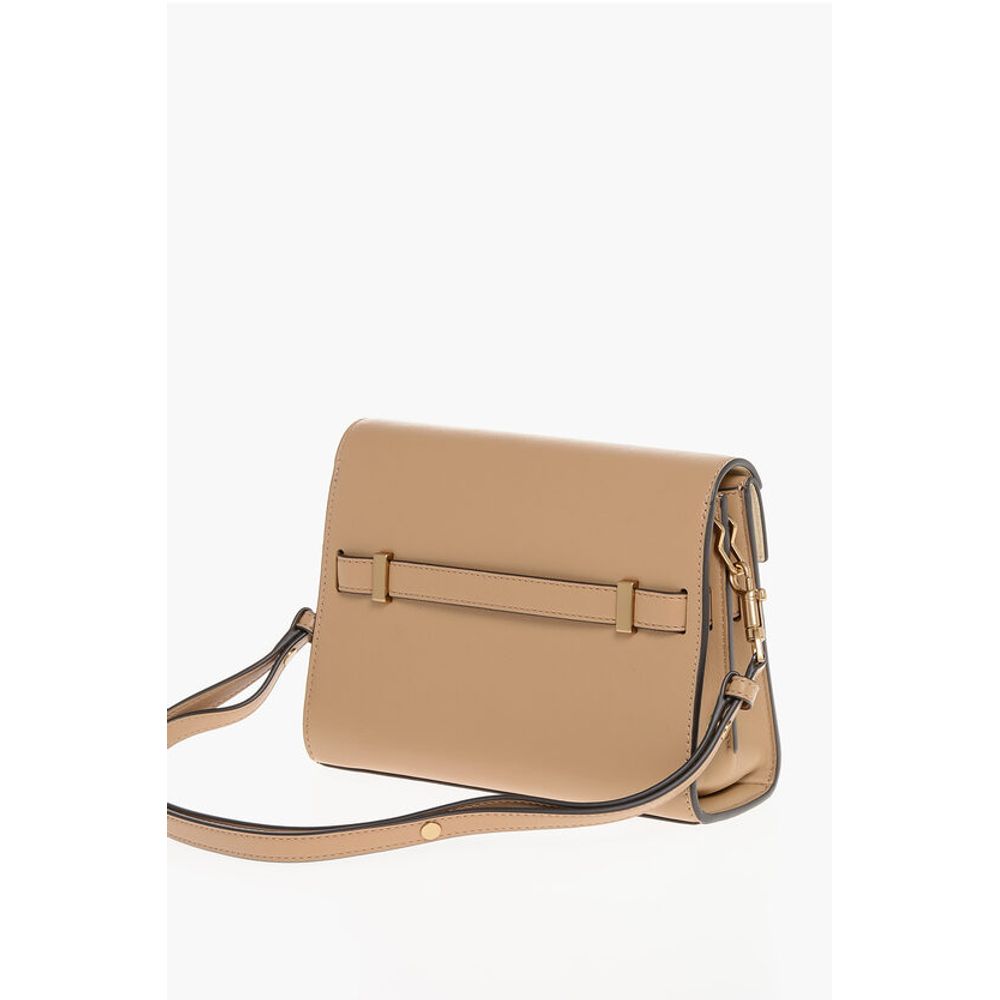 Tory Burch Beige Calfskin Shoulder Bag