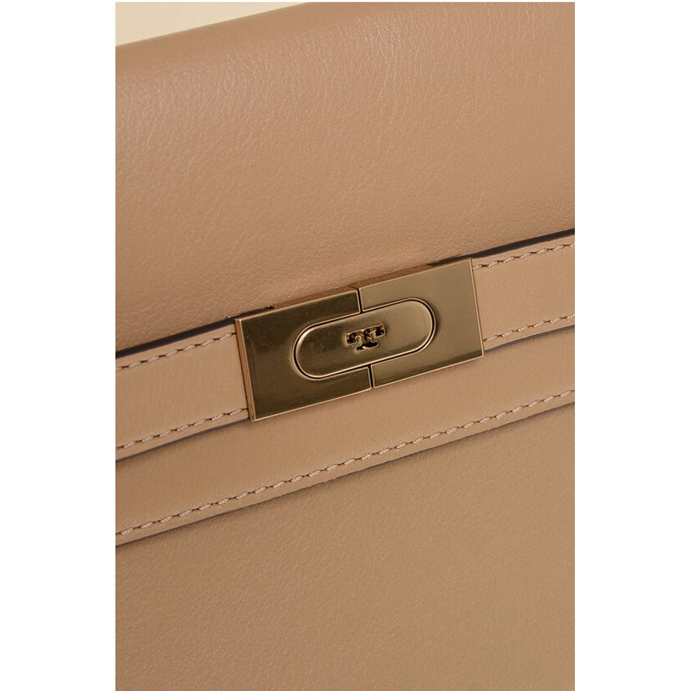 Tory Burch Beige Calfskin Shoulder Bag