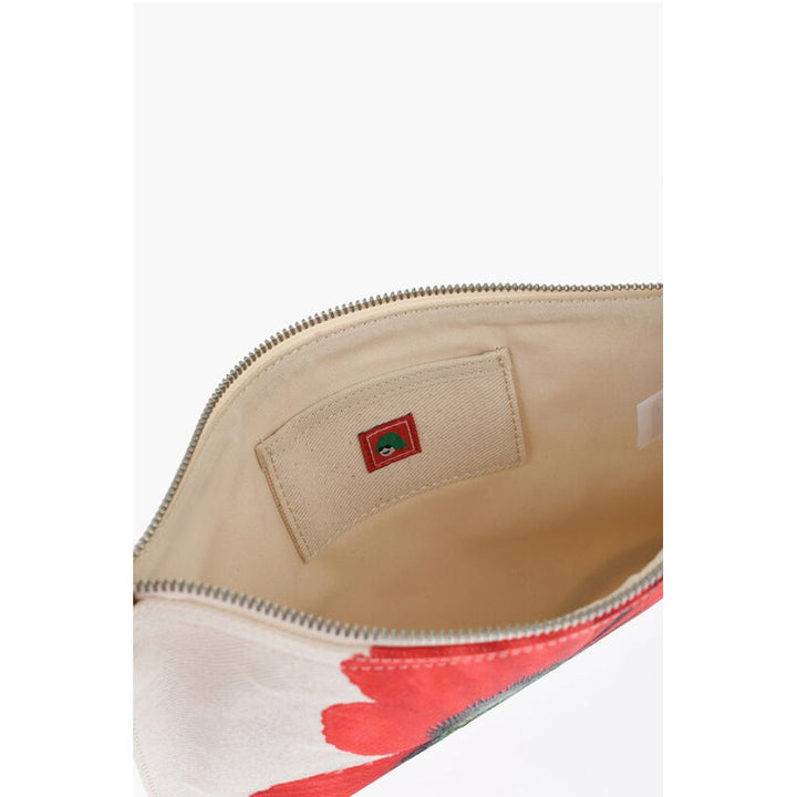 Kenzo White Cotton Clutch Bag