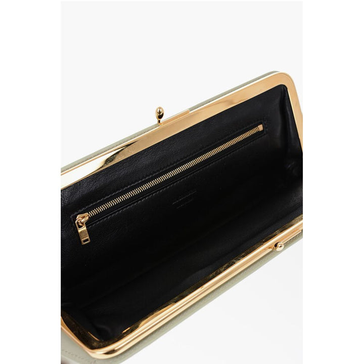 Jil Sander Leather Handbag with Clap Closure