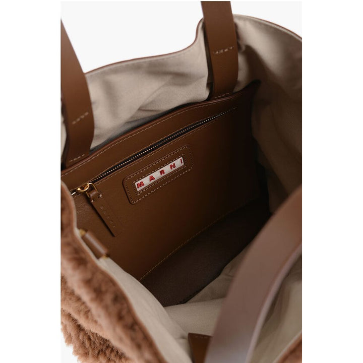Marni Brown Cowhide Tote Bag
