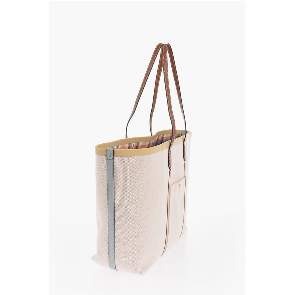 Tory Burch Beige Cotton Shoulder Bag