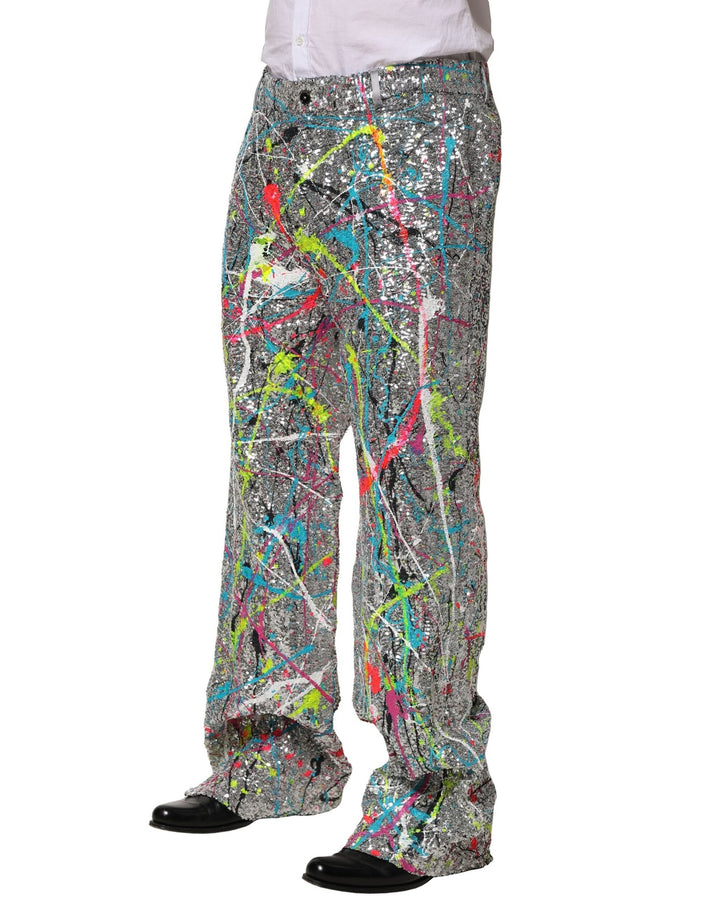 Dolce &amp; Gabbana Sample Sale Dolce &amp; Gabbana Multicolor Sequined Embellished Pants - | Designer outlet