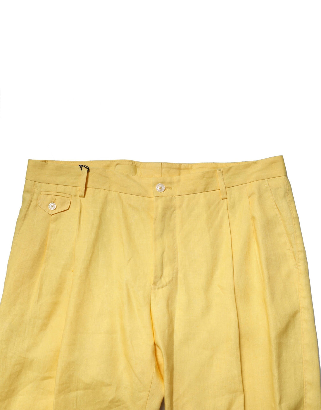Dolce &amp; Gabbana Sample Sale Dolce &amp; Gabbana Yellow Flax Tapered Dress Men Pants - | Designer outlet