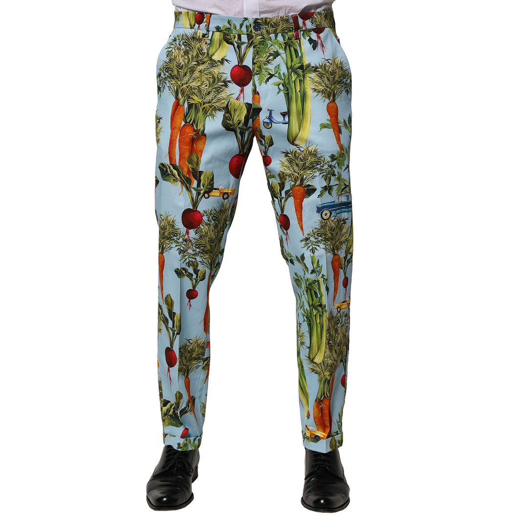 Dolce &amp; Gabbana Sample Sale Dolce &amp; Gabbana Multicolor Cotton Tapered Men Pants - | Designer outlet