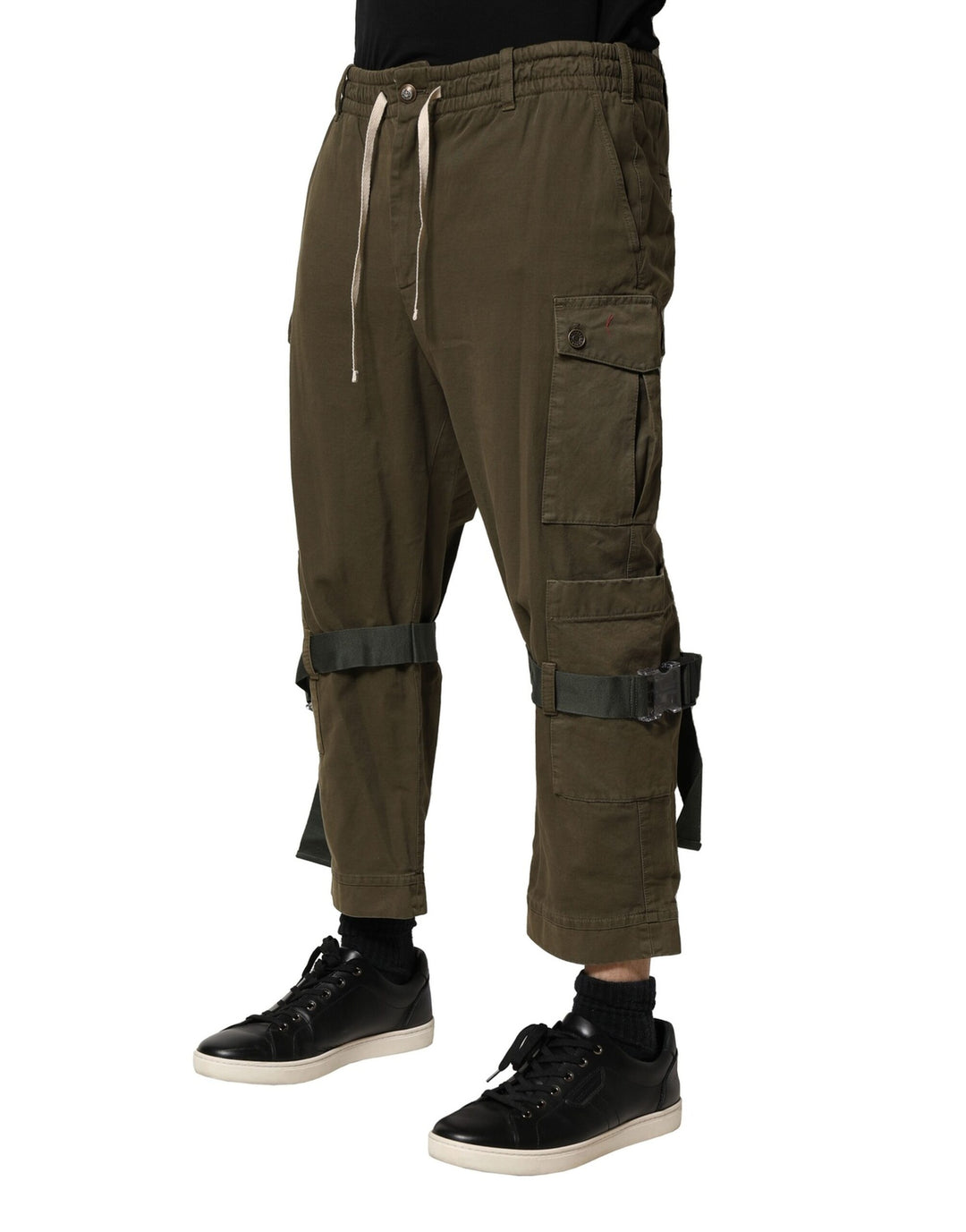 Dolce &amp; Gabbana Sample Sale Dolce &amp; Gabbana Brown Cotton Cargo Drawstring Pants - | Designer outlet
