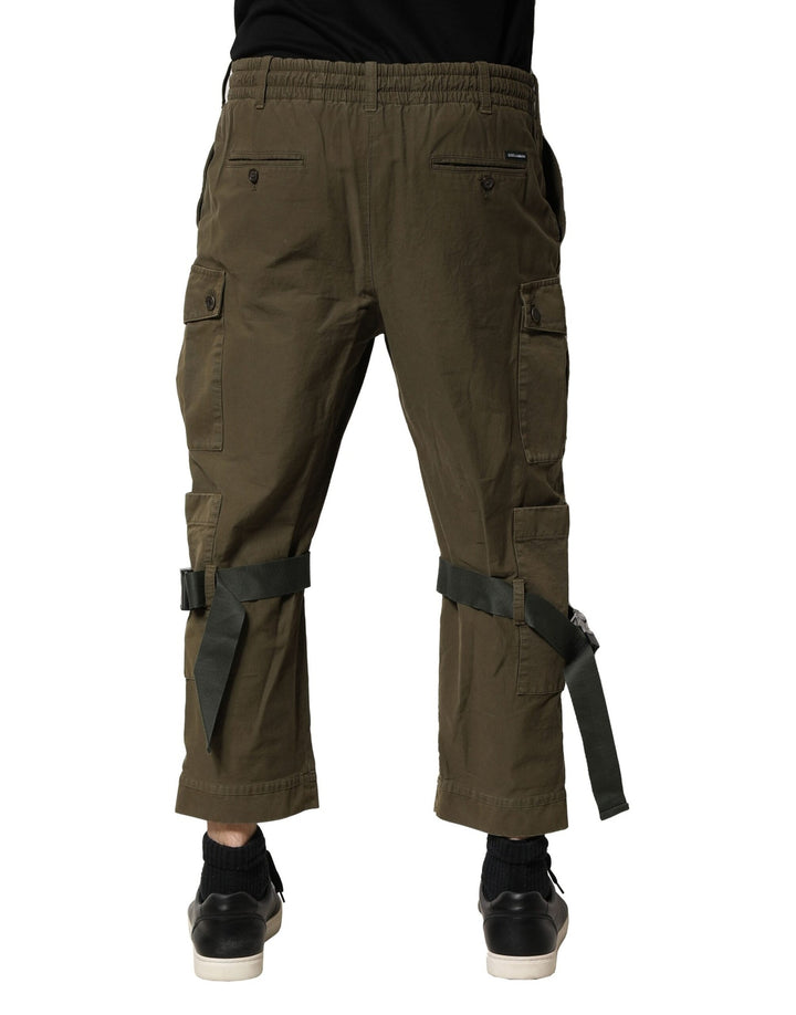 Dolce &amp; Gabbana Sample Sale Dolce &amp; Gabbana Brown Cotton Cargo Drawstring Pants - | Designer outlet