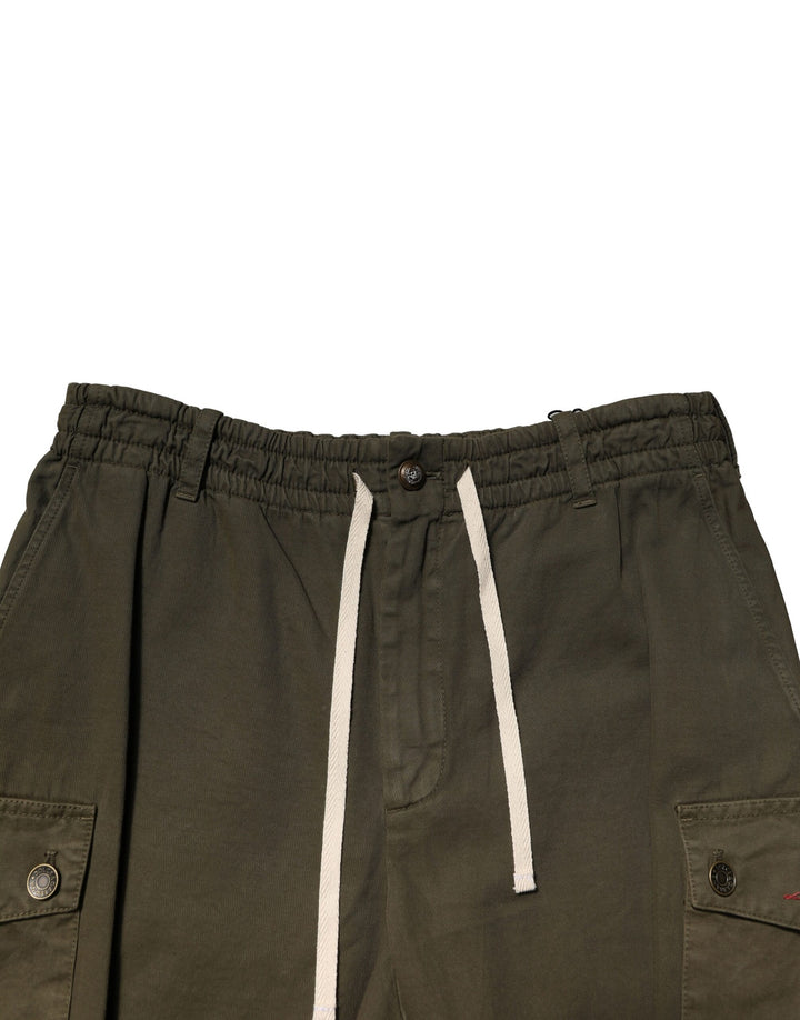 Dolce &amp; Gabbana Sample Sale Dolce &amp; Gabbana Brown Cotton Cargo Drawstring Pants - | Designer outlet