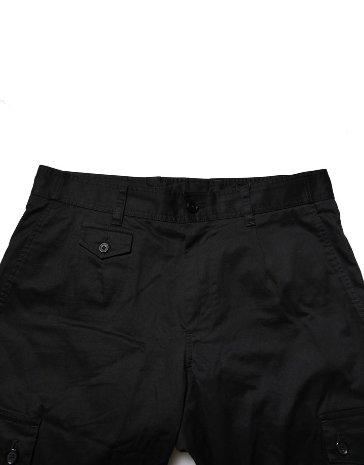 Dolce &amp; Gabbana Sample Sale Dolce &amp; Gabbana Black Cotton Dress Slim Formal Pants - | Designer outlet